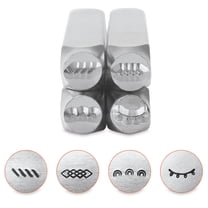 ImpressArt Metal Punch Stamp Set, Border Series #1, 4 Pieces, Steel