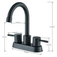 thumbnail image 5 of 4 Inch 2 Handle Centerset Matte Black Modern Bathroom Faucet 360 Swivel Spout Bathroom Vanity Sink Faucet with Pop Up Drain and Water Supply, 5 of 16