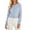 Light Blue, variant on Cropped Sweaters for Women Lightweight Crewneck Long Sleeve Open Front Sweaters Slimming Fall Cardigan with Ruffle Hem S