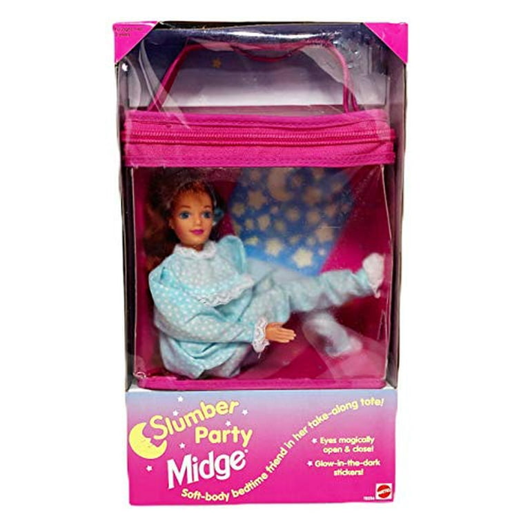 Barbie Slumber Party Midge Doll Soft Body With Case 1994 Mattel