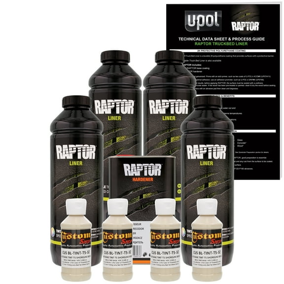 Raptor Shoreline Beige Urethane Spray-On Truck Bed Liner Texture Coating, 4 Liter