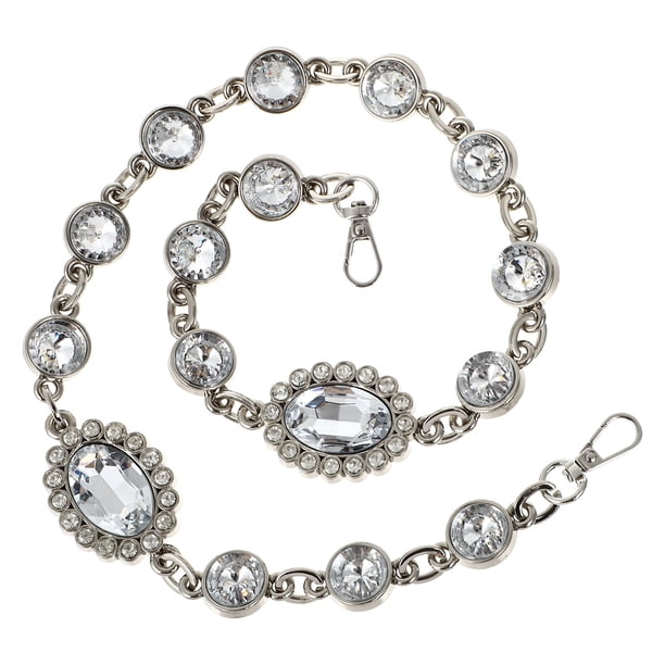 KAKOWELY Cadena para bolso con diamantes de imitación artificiales, cadena para bolso de hombro, cadena de repuesto para bolso DIY