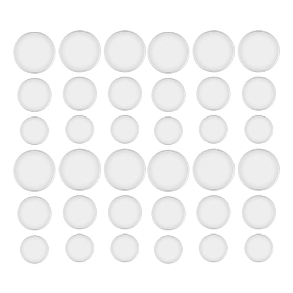 Masteelf 36pcs Plastic Binder Rings Rotatable Solid Transparent Loose Leaf Book Rings DIY Keychain Rings 24mm 35mm 54mm Ring Clips for Index Card Scrapbooks Words Cards and Documents