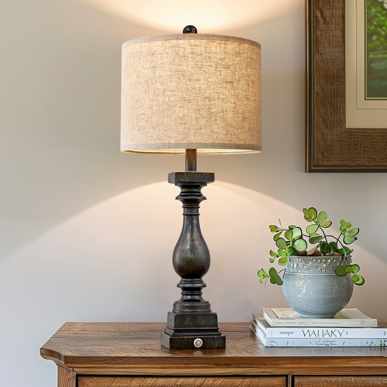 Oneach Way Dimmable Touch Black Table Lamp Set of with USB