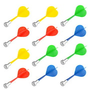 Yalis Magnetic Darts 12 Packs, Replacement Dart Game Safety Plastic Darts, Red Yellow Green and Blue