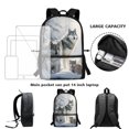 thumbnail image 4 of Jeiento Wolf Family Backpack with Lunch Box Kids Boys 6-8/5-7 Elementary School Bookbags for 1st Grade Preppy 3-in-1 Primary Back Pack and Lunch Bag Pencil Case 17in Preschool Book Bags, 4 of 7