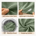 thumbnail image 5 of Awwp Gauze Summer Tops for Women Summer Casual Sleeveless V Neck Camisole Loose Fit Spaghetti Strap Cami Shirts, Gauze Blouses for Women Summer V Neck Linen Tops for Women Light Green 3Xl, 5 of 5
