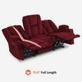 thumbnail image 6 of MCombo Power Reclining Sofa w/ Massage USB Ports for Living Rooom Burgundy Fabric 6015, 6 of 8