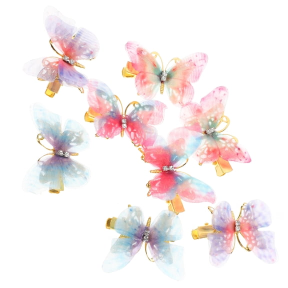 OFFIGAM 8Pcs Decorative Butterfly Hair Clips Metal Material for Thick and Fine Hair
