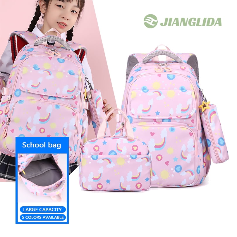 JIANGLIDA wholesale good quality school backpacks 2024 children backpacks set style backpack girls Cute Kids school bags set