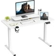 thumbnail image 1 of Homall Electric Standing Desk with Monitor Stand - 47 x 24 Inch Height Adjustable Home Office Computer Desk,White, 1 of 8