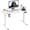 White2, variant on JUMMICO Electric Standing Desk, Adjustable Height Desk 47 x 24 Inch with Monitor Stand, Home Office Computer Desk (Black)