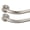 Brushed Nickel-28-48" & 2PCS, variant on Matte White 28-48" Adjustable Disc Curtain Rod with Aluminum Finials and Brackets