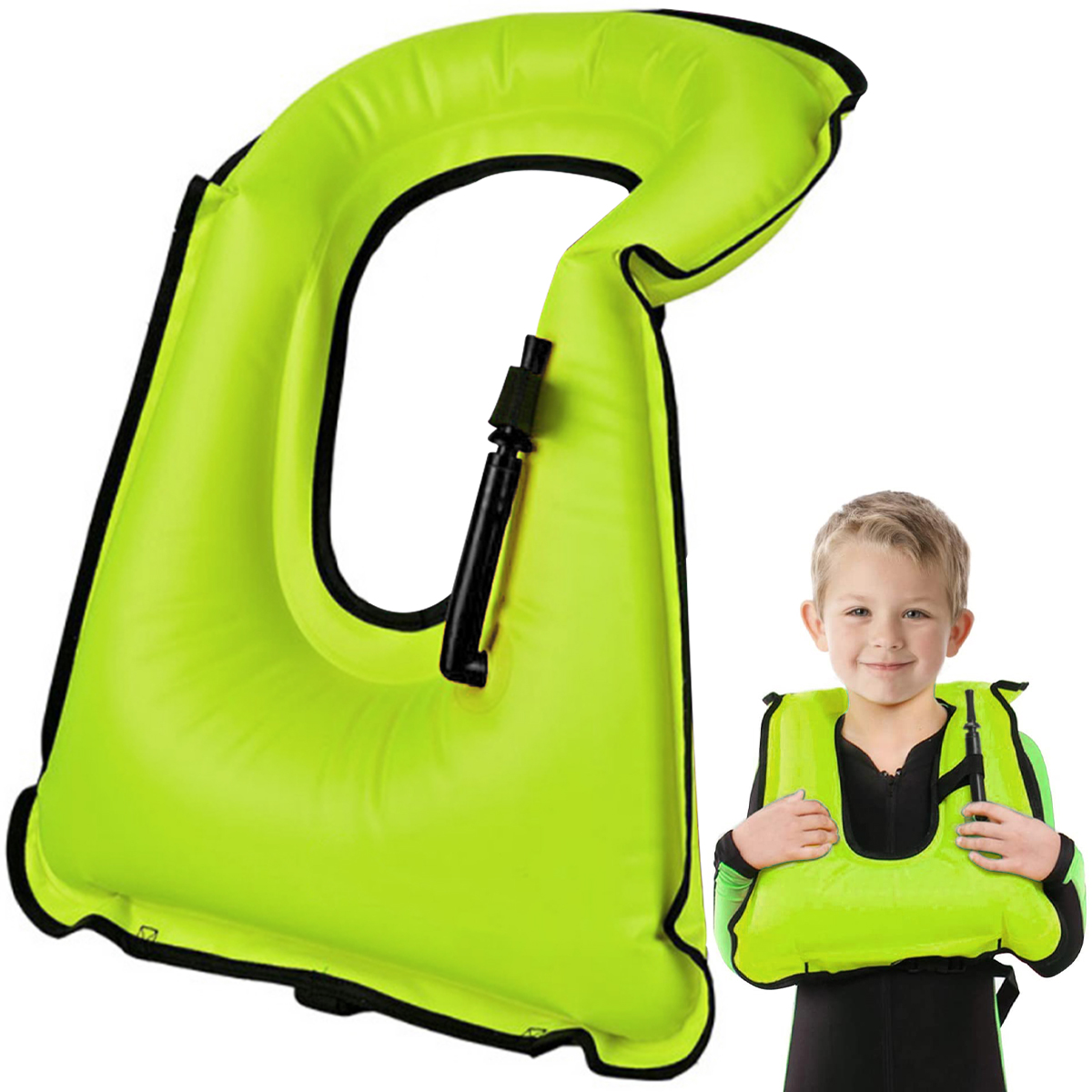 Lieonvis Inflatable Snorkel Vest Swim Vest Adults/Children Light