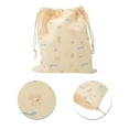 thumbnail image 4 of Unique Bargains 1 Pc Small Blue Ribbon Drawstring Makeup Bag for Travel Beige Polyester, 4 of 6