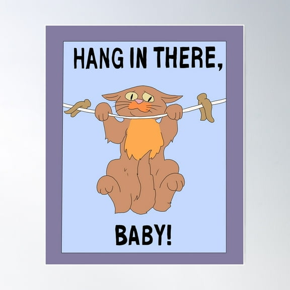 Hang In There Baby Poster Poster Wall Art, Modern Wall Decor For Living Room Bedroom, 8x12 UNFRAMED
