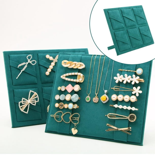 Soporte para dor de Exhibición de Moños para El Cabello, Accesorios para Pinzas para El Cabello, Colgador para Moños para El Cabello, Exhibici - 6 ranuras Yinane Organizador de soporte de lazo para el cabello