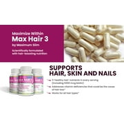 Maximize Within Max Hair-3 Advanced Hair Growth Formula for All Hair Types, 60 Count
