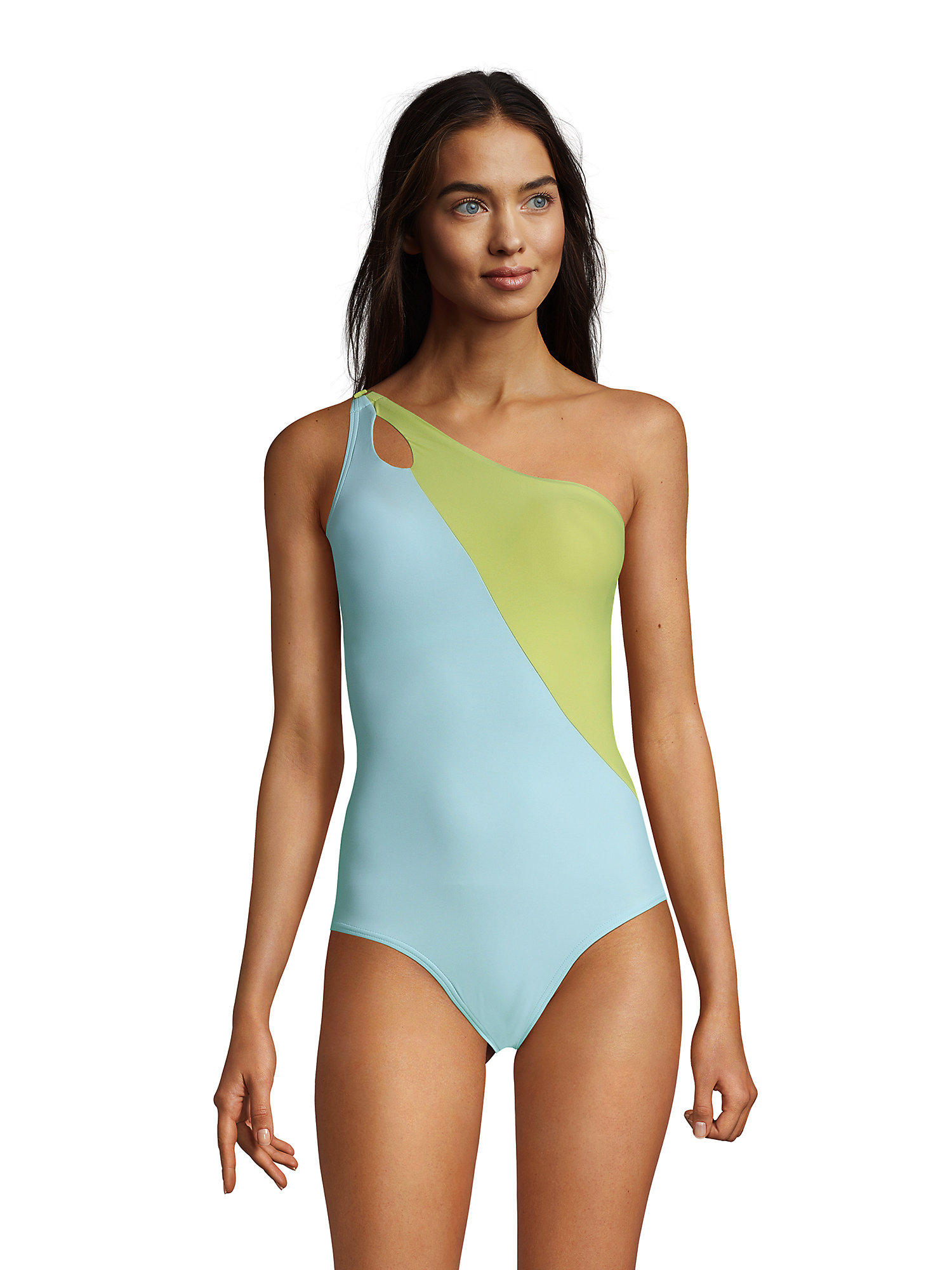 Lands' End Women's Chlorine Resistant Tummy Control One Shoulder One