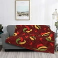 thumbnail image 5 of KLL Hot Chili Print Fleece Throw Blanket, Horizontal Fleece Bedding Cute Soft Blankets Comfy Fleece Flannel Plush Home Decor for Couch & Bed -40"x30", 5 of 9