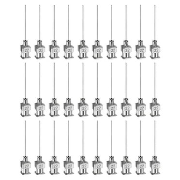 Uxcell 30pcs 22G Stainless Steel Dispensing Needles, 1" Glue Needle Tube Blunt Tip