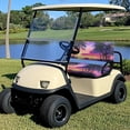thumbnail image 4 of Pzuqiu Golf Cart Seat Covers Comfortable Polyester, Compatible with Outdoor Golf Carts, for Club Car Precedent Seat Ezgo Golf Cart, Palm Sunset, 4 of 10