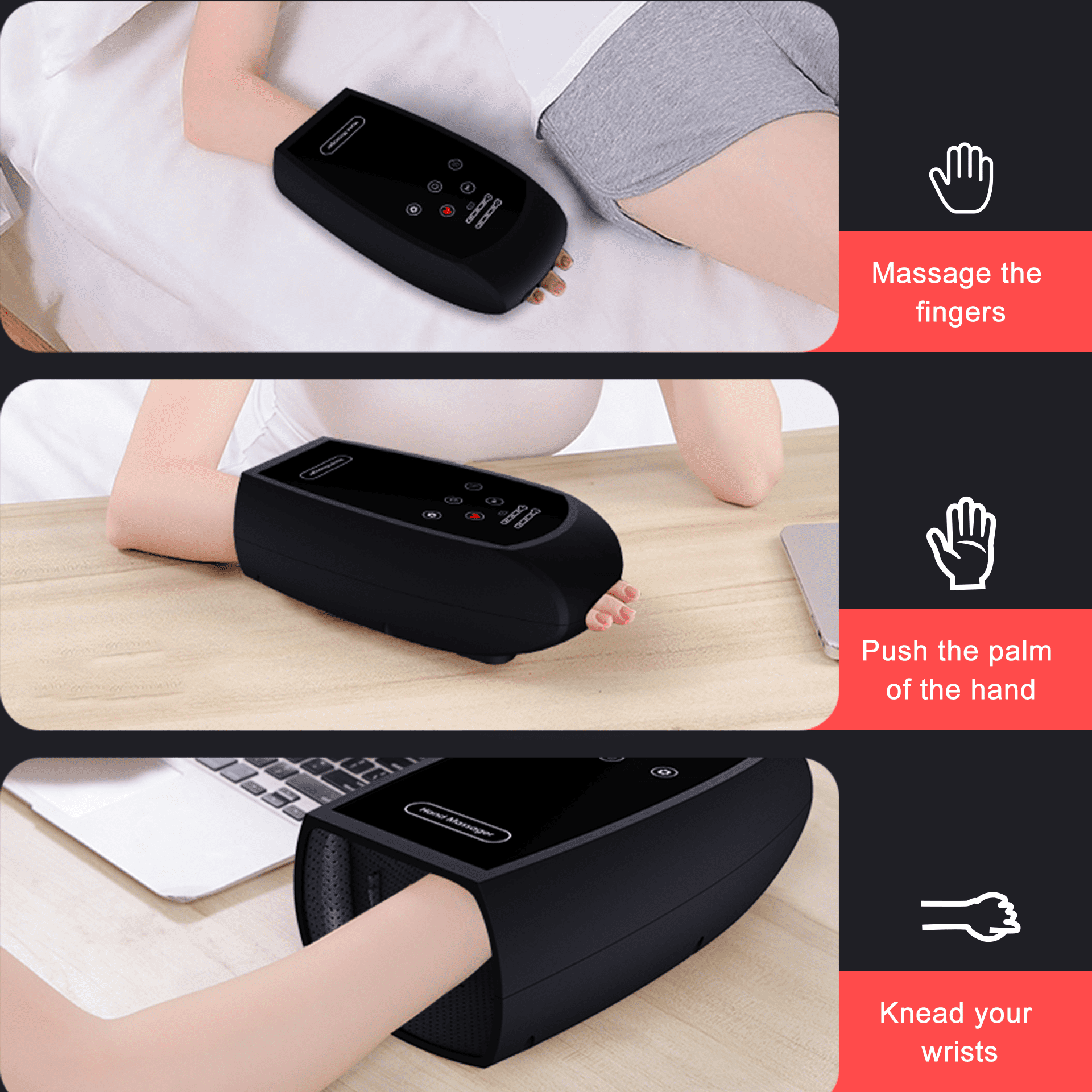 Birthday Gifts for Women Hand Massager with Compression & Heating Gifts for Her/Him,Mens Gifts,Dad Gifts,Gifts for Mom/Dad/Her/Him
