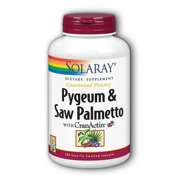 Solaray Pygeum and Saw Palmetto with CranActin 180 Capsules