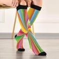 thumbnail image 5 of GZHJMY 2 Pair Mexican Style 20-30mmHg Compression Socks for Women Men, Knee High Stockings for Athletic Sports,Running,Travel, 5 of 7