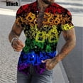 thumbnail image 3 of Camisa de arcoíris colorida con estampado 3D para hombre, camisetas informales de verano ajustadas de manga corta para lesbianas y gays, camisetas para hombre, 3 of 5