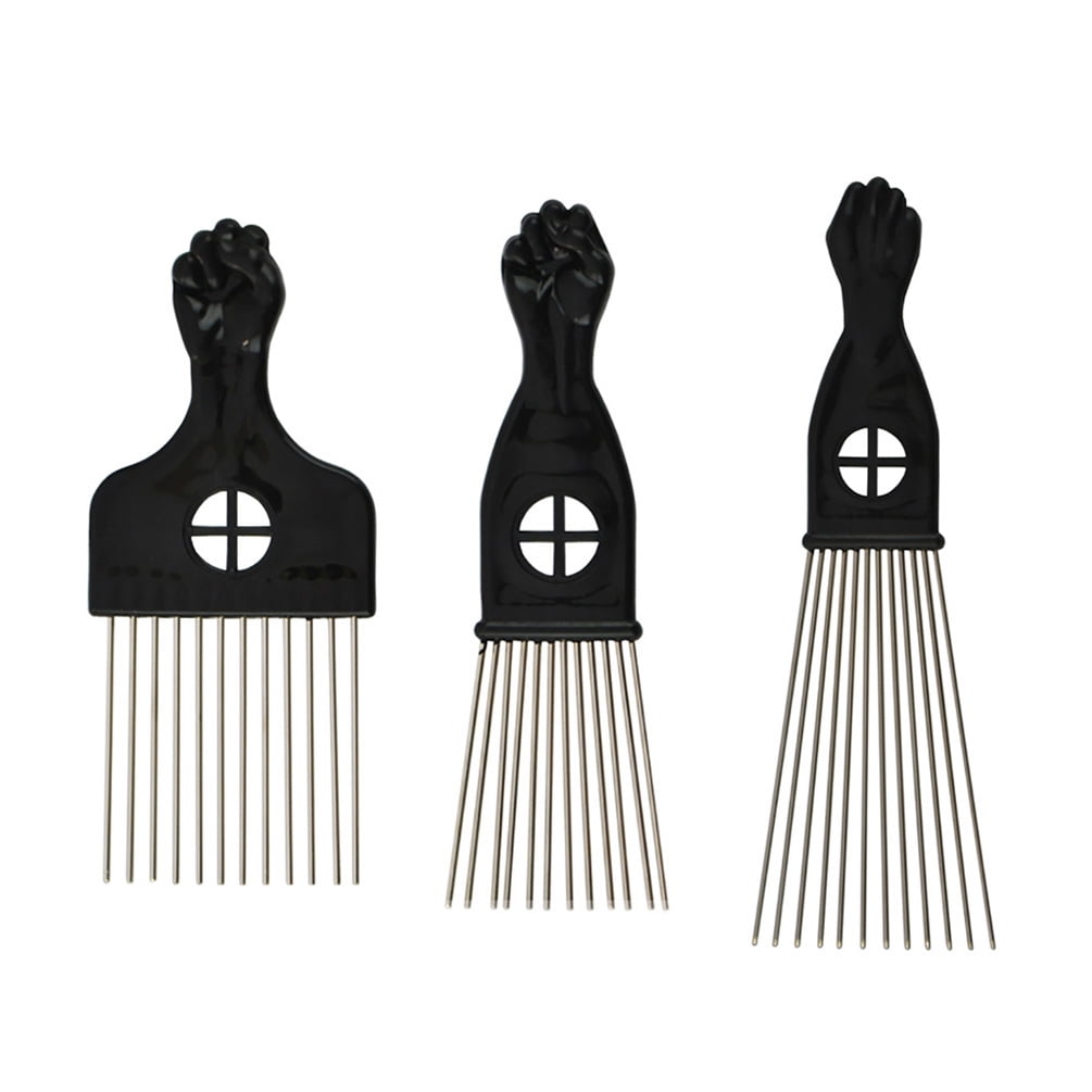 3Pcs Hair  Pick  Metal Picks  for Afro  Hair  Hair  Picks  for 