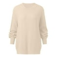 thumbnail image 5 of Cable Knit Womens Sweater Oversized Long Sleeve Crewneck Casual Comfortable Polyester Top All Season, 5 of 9