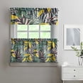 thumbnail image 2 of Kitchen Curtains Set with Tropical Plant and Botanical Leaf Design, Rod Pocket Tier and Valance, Eco-Friendly, Light Filtering Panels for Home Decor, 2 of 6