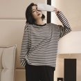 thumbnail image 5 of Conjunto de pijama para mujer, ropa de dormir de manga larga, conjuntos de pijama con cuello redondo, 5 of 5