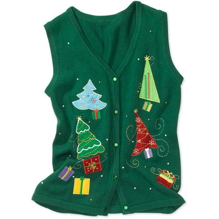 women s tree christmas sweater vest walmart com women s tree christmas sweater vest walmart com