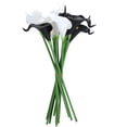 thumbnail image 3 of (6 piezas negras + 6 piezas blancas = 12 piezas / Tamaño de venta: 34 cm de largo) Flor artificial de lirio de cala, 3 of 5