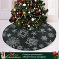 thumbnail image 6 of FMSHPON New Year Christmas Snowflakes Xmas Christmas Tree Skirt Stand Mat for Holiday Party Decoration Indoor Outdoor 48 inches, 6 of 6