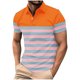 thumbnail image 1 of Mens Manga Corta Botón Abajo Camisas con Bolsillo Pulover Botón de Impresión de la Camisa de Solapa de Poliéster Cuello de Vuelta, Blusa Casual para Hombres, 1 of 2