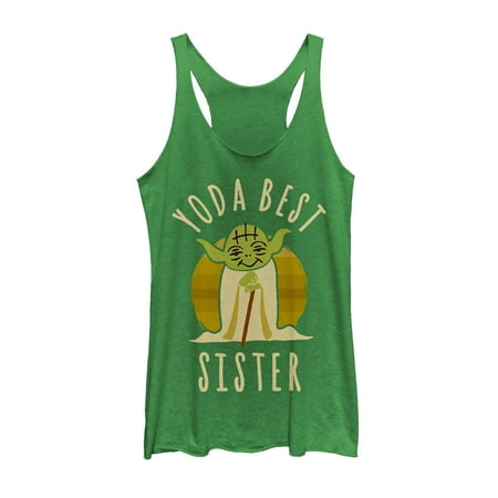 Star Wars Women's Yoda Best Sister Cartoon Racerback Tank