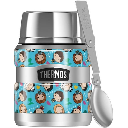 

Friends Chibi Pattern THERMOS STAINLESS KING Stainless Steel Food Jar with Folding Spoon Vacuum insulated & Double Wall 16oz