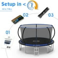 thumbnail image 6 of YORIN Trampoline, 14FT 16FT 12FT 10FT Trampoline with Enclosure Net, 1400LBS Trampoline for 6-7 Kids Adults, Outdoor Trampoline with Ladder, Anti-Rust Backyard Heavy Duty Recreational Trampoline, 6 of 9