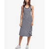 DKNY Women's Multi Stripe Sleeveless Scoop Neck Pullover Tank Dress Size M