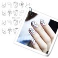thumbnail image 3 of Cartoon Animal Line Drawing Nail Stickers Diy Fake Full Nail Tip Decals Beauty Art Tools Workhe, 3 of 8