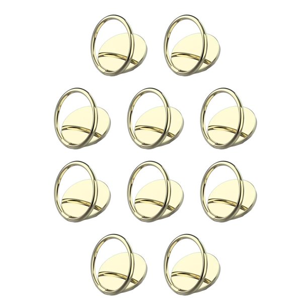 Bearachild Soporte para teléfono Autoadhesivo Universal Aleación de zinc Soporte giratorio para teléfono inteligente de 360 grados Soporte de Oro 10piezas