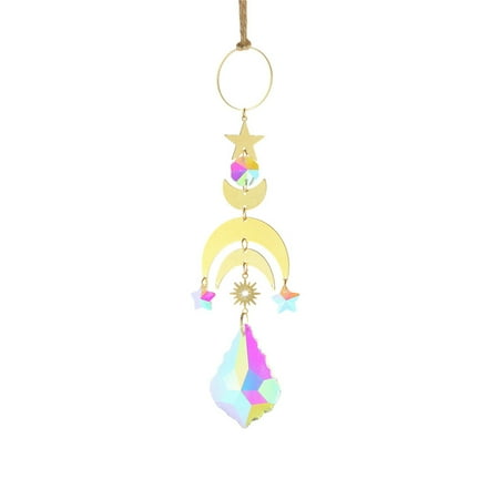

MAX Wind Chime Prism Well Reflected Shiny Useful Star Moon Pendant Light Catcher Hanging Decor