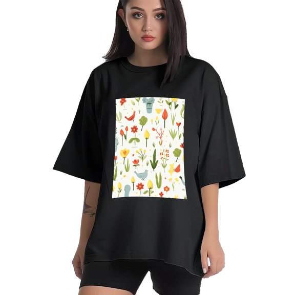 Plus Size Shirt for Women Black Tops for Women Short Sleeves Shirt for Women Easter 269 T Shirt Crewneck Shirt for Women XS