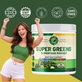 thumbnail image 6 of Organic Super Greens Powder, Citrus Punch Flavor. Energy, Digestive & Eye Health Support. Organic Spirulina, Chlorella, Red Beet Root Powder. All Natural, 28 Servings, USA Made, 6 of 10