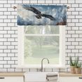 thumbnail image 3 of Eagle Printed Window Curtains Valances Flying Bird Winter Forest Wildlife Animal Rod Pocket Window Valance for Living Room Bathroom Bedroom Kitchen 54 by 18 in, 1 Panel, 3 of 6