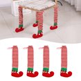 thumbnail image 1 of Observaciones: 4 piezas de suministros de decoración de tela de elfo navideño fundas para patas de mesa decoración de mesas de comedor y fundas para sillas 42x17cm Material: ANGGREK Otros, 1 of 8