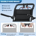 thumbnail image 5 of Postuois 17.7 Inch Wide Heavy Duty Transport Wheelchair for Adults & Seniors, Aluminum Alloy Foldable Travel Chair with 265lbs Capacity, Safety Belt, PU Wheels & Handbrake Lever, 5 of 9